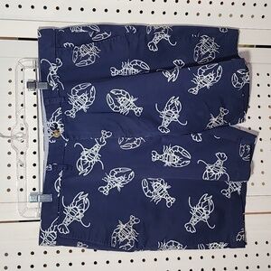 TOMMY HILFIGER Size 36 Navy Blue Lobster Performance Shorts